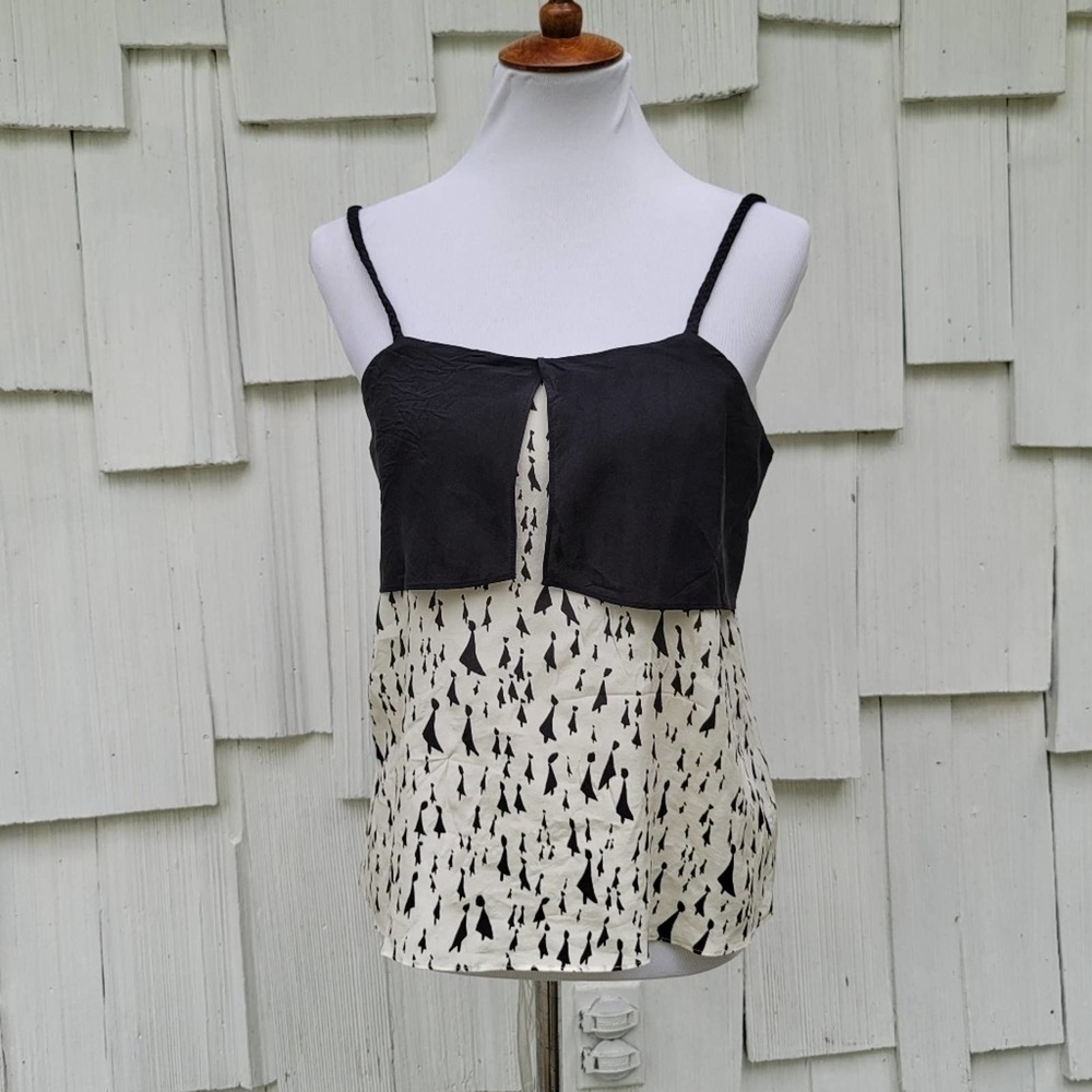 Anthro Girls Of Savoy Haute‎ Silhouettes Silk Top - Picture 2 of 9